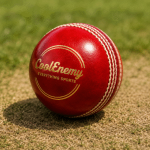 Coolenemy Premium Leather Cricket Ball- Red | Hand Stitched | Alum-Tanned Leather | Practice & Match Quality | Ideal for Turf & Mat Pitches